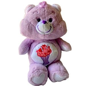 Care Bears Share Bear 20th Anniversary Purple Milkshake Plush 13"